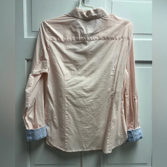 🌸 3/$15 Tommy Hilfiger Light Pink Button-Up Long Sleeve Shirt, Large, NWT - Picture 7 of 9